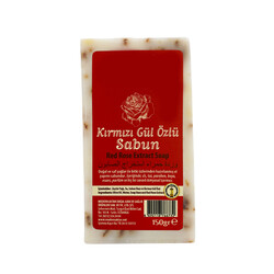 KIRMIZI GÜLLÜ EL YAPIMI SABUN 150 GR