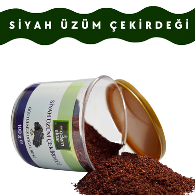 ÖĞÜTÜLMÜŞ SİYAH ÜZÜM ÇEKİRDEĞİ 100 GR - 1